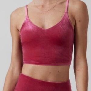Athleta Elation V Neck Velvet Crop D-DD